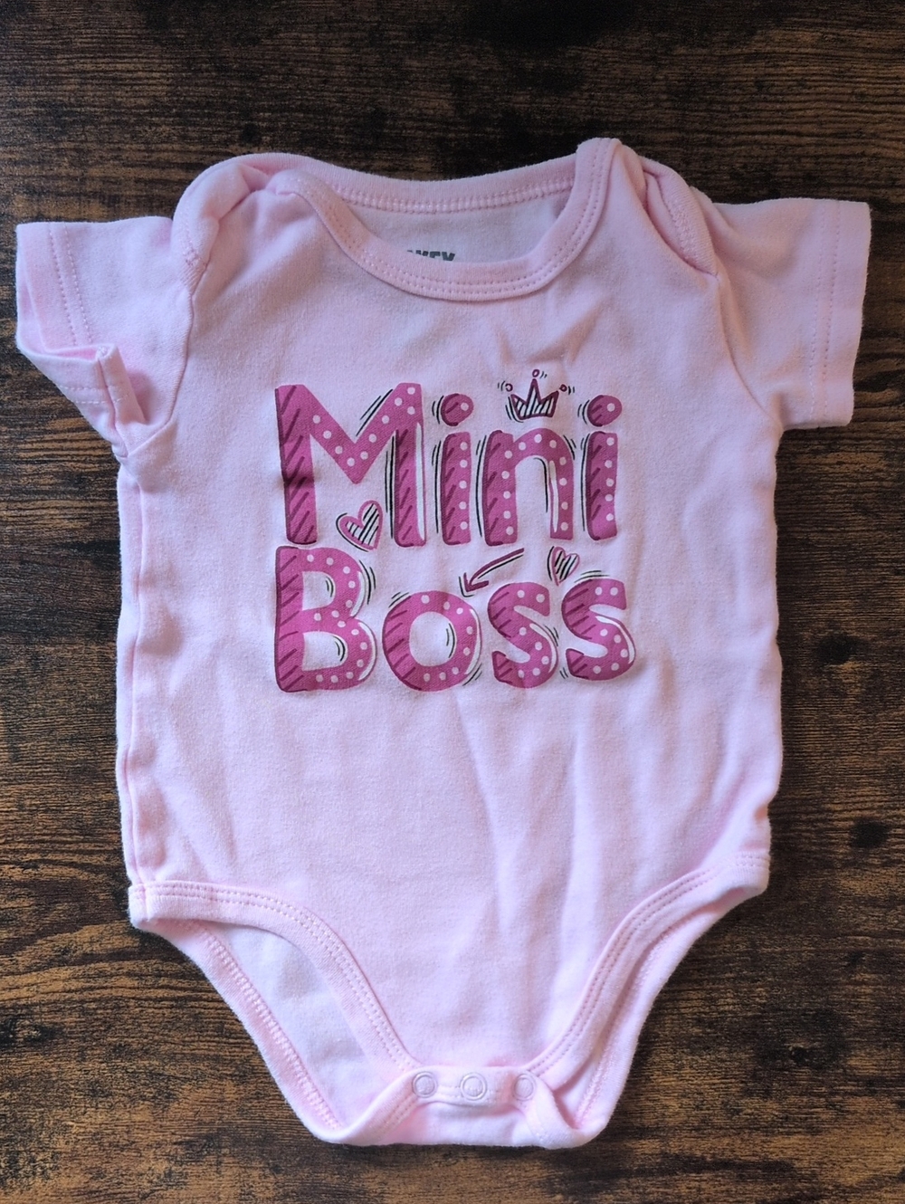 5/$25 Monkey Bars Pink Baby Onesie Bodysuit 6-9M